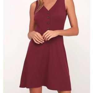 Burgundy dress